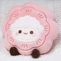 Pink mooncake plush pillow, cute stuffed animal cushion for cozy home decor and gifts. - Strawberry Cheese