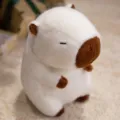 Leuke wit bruine pluche speelgoed zachte gevulde dier schattige pop gezellige kamer decor cadeau. - Wit