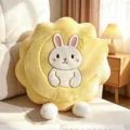 Cute rabbit moon plush plushie, soft flower cushion toy, comfortable home decor gift. - Jade Rabbit Embracing the Moon