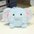 Simpatico portachiavi elefante di peluche blu soffice kawaii bambola borsa ciondolo carino. - Elefante Blu
