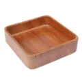 Plateau carré en bois d'acacia, assiette à fruits et support de tasse pour la maison. - Carré