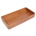 Plateau de service rectangulaire en bois d'acacia pour salon table basse et tasses. - Rectangulaire