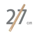 Wooden rolling pin 27cm small beech dough roller for baking dumpling wrapper kitchen tool - Small Rolling Pin with Hole / Off White