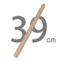 Wooden rolling pin for baking kitchen dough roller 39cm length natural wood kitchen tool - Large Round-head Rolling Pin / Off White