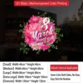 Adesivo per vetri statico fiori rosa Festa della Donna, varie dimensioni - Taglia S