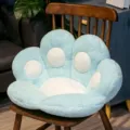 Gemütliches blaues Katzenpfoten Plüschkissen süßes Cartoon Stuhlkissen weiche Sofamatte Zimmer - 60x70 cm, 730 g / Blau Gold