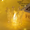 Transparent large crown-shaped LED electronic candle light for festive atmosphere decoration - Crown Light - Large