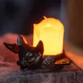Halloween decorative LED bat candle light with realistic orange flickering flame effect - Bat Shape (Bat Candle) / Single