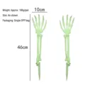 Halloween fluorescerend groene skelethand tuinstekers 46cm paar - Paar Lichtgevende Skelet Handen