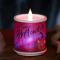 Halloween LED electronic candle light with pumpkin pattern and purple glow - Red Pumpkin / S