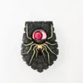 Timbre de Halloween con ojo brillante y decoración de telaraña dorada - Spider red eye doorbell