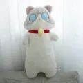 Cute grey and white cat long plush body pillow toy variant, soft bed cuddle doll gift. - Ragdoll Cat