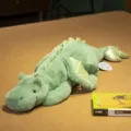 Peluche drago verde morbido animale imbottito simpatico cuscino dinosauro regalo bambini - Verde / 90cm