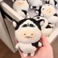 Cute funny cow plush toy keychain soft stuffed animal doll pendant sweet birthday gift - Pouting Cow