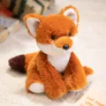 Cute sitting fox plush toy soft stuffed animal doll for kids birthday gifts home decor - Fox
