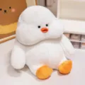 Simpatica anatra bianca paffuta peluche morbido animale imbottito bambola cuscino stanza dei bambini - Anatra / 23cm
