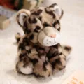 Cute plush leopard toy jungle series sitting stuffed animal doll children gift soft home decor - Leopard