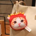 Simpatico ciondolo gatto peluche 3D realista portachiavi giocattolo morbido borsa regalo - Stile Pendente Patatine Fritte 10cm
