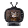 Lampada decorativa TV Halloween vintage con glitter luminosi e figurine di fantasmi scrivania - Stile Doppio Fantasma (SPOOKY) / TV Halloween Doppio Fantasma