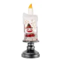 Spooky Halloween ghost LED candle light featuring a BOO sign and glitter accents - Candle Style / Ghost-BOO Design