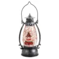 Lanterna decorativa di Halloween vintage con glitter arancioni e statuetta di fantasma - Stile Fantasma BOO / Argento antico