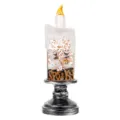 Halloween LED candle lamp with ghosts and pumpkin glitter globe ornament - Candle Style / Double Ghost-SPOOKY Design
