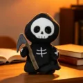 Halloween plush toy cute grim reaper doll soft stuffed skeleton pillow room decor item. - 20cm / 20cm Grim Reaper with Scythe