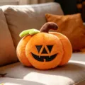 Cute Halloween pumpkin plush pillow soft stuffed toy festival home sofa decor cushion - 17cm Triangle Eyed Pumpkin