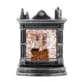 Lanterna camino Halloween con fantasmi e palla di neve con glitter e zucca - Stile Doppio Fantasma / Camino Doppio Fantasma (SPOOKY)