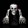 Ρεαλιστική διακόσμηση σκελετού Halloween με κρανίο και οστά χεριών για τον κήπο. - Σετ 3 Τεμαχίων Ρεαλιστικό Κρανίο Και Οστά Χεριών
