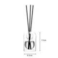 Botella difusor de vidrio minimalista con varillas de ratán negro para aromaterapia en casa. - Letra C