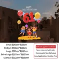 Children's Day static window sticker for glass decoration with cartoon illustration - Static Cling Type / Small (40*55CM)