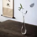 Transparente Glasvase Detail, minimalistischer Zen Hydrokultur Pflanzenbehälter für die Dekoration. - Stil B
