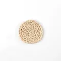 Round woven straw placemat heat insulated table mat for kitchen plates bowls cups 1pc - Corn Husk Heat Insulation Mat 10cm
