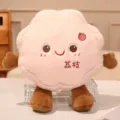 Cute lychee plush toy pillow, soft stuffed cartoon fruit cushion for home sofa decoration - Lychee Mooncake Small Plush Pillow
