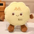 Cute mooncake plush toy pillow, soft stuffed food cushion doll for Mid Autumn Festival gift. - Mixed Nuts Mooncake Plush Pillow