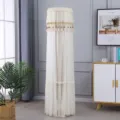 Copertura antipolvere per condizionatore verticale cilindrico in pizzo elegante. - Universale per Altezza Condizionatore 170 / Filo semplice beige