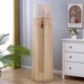 Cylindrical vertical air conditioner dust cover, elegant champagne lace mesh fabric home decor. - Golden Years - Coffee Gauze