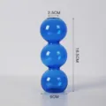 Vase bulle en verre bleu décoration d'intérieur moderne minimaliste centre de table - Trois boules bleu roi