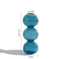 Kreative Glas Blase Vase künstlerische transparente niedliche minimalistische Dekoration - Drei-Ball Blau