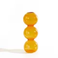 Dekorative bernsteinfarbene Glas Vasen Kugel Design Tischdeko Asthetische Wohnkultur - Drei Gelb
