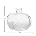 Kreative Granatapfel Glasvase, transparente Desktop hydroponische Mini Blumenvase, Wohndeko. - S / Transparent