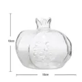 Transparente Glas Granatapfel Vase, 10cm Mini Desktop Hydrokultur Blumenbehaelter. - L / Transparent