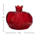 Rote Glas Granatapfel Vase, kreative moderne Tisch Hydrokultur Mini Blumentopf Deko - S / Rot