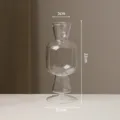 Transparenter Glas Kerzenleuchter Vase moderne minimalistische kreative Tischdekoration Deko - Transparent