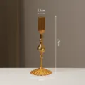 Amber glass candlestick holder minimalist art table centerpiece for home decor 1pc - Yellow
