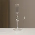 Transparent glass candle holder vase minimalist home decor elegant dining table centerpiece 21cm - Clear