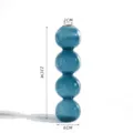 Creative blue glass bubble vase modern artistic transparent tabletop decoration for living room - Four-Ball Blue