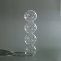 Transparent glass bubble vase creative Nordic style cute home decor table ornament 1pcs - Four-Ball Transparent
