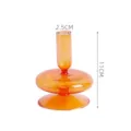 Kreativer minimalistischer oranger Glas Kerzenhalter Vasen Kunst Handwerk Tischdeko - Einschieniger Kerzenhalter / Gelb